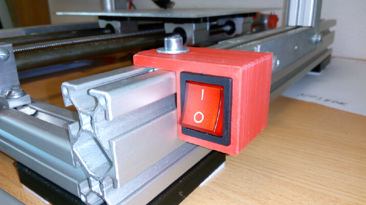 Switch mount with 22x29mm hole - for 3030 and 4040 | 3d print model