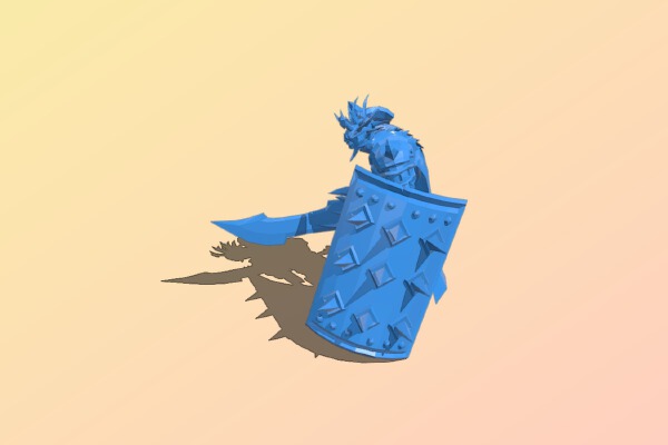 Undead Male Warrior | 3d print model