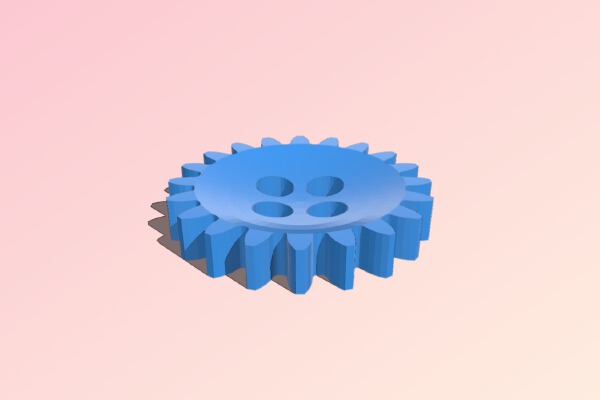 gear wheel button | 3d print model