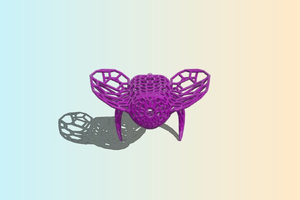 Elephant voronoi – head | 3d print model
