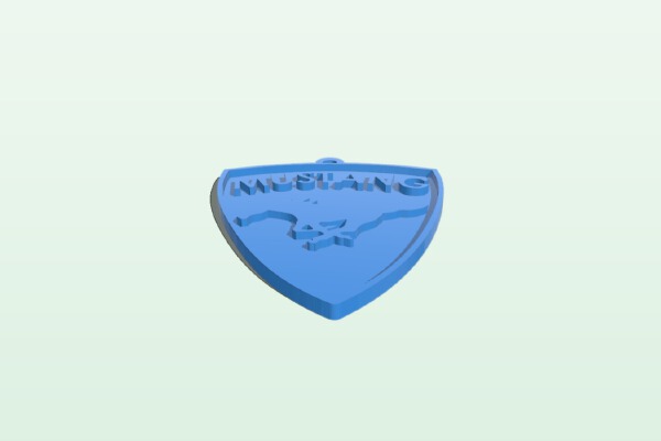 Mustang Logo Keychain | 3d print model