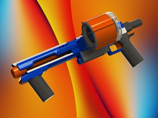 Rampage Nerf Blaster for Lego Minifigures | 3d print model