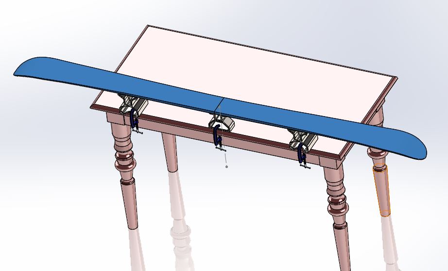 Ski Vise, Portable Vise Setup