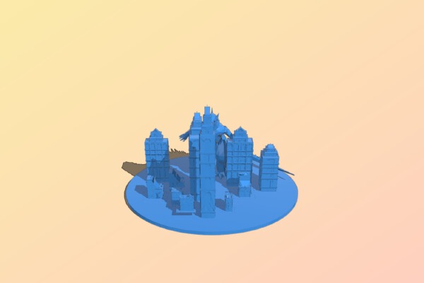 godzilla the king of monsters low | 3d print model