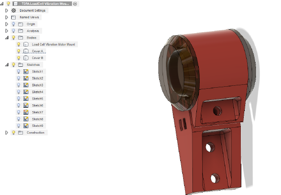 RamjetX Thrustmaster T3PA Load Cell Vibration Motor Mount *updated* | 3d print model
