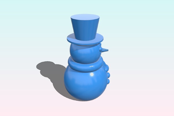 snowman Christmas Decoration simple | 3d print model