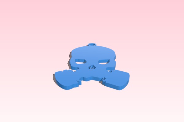 Skull Gas Mask Pendant | 3d print model