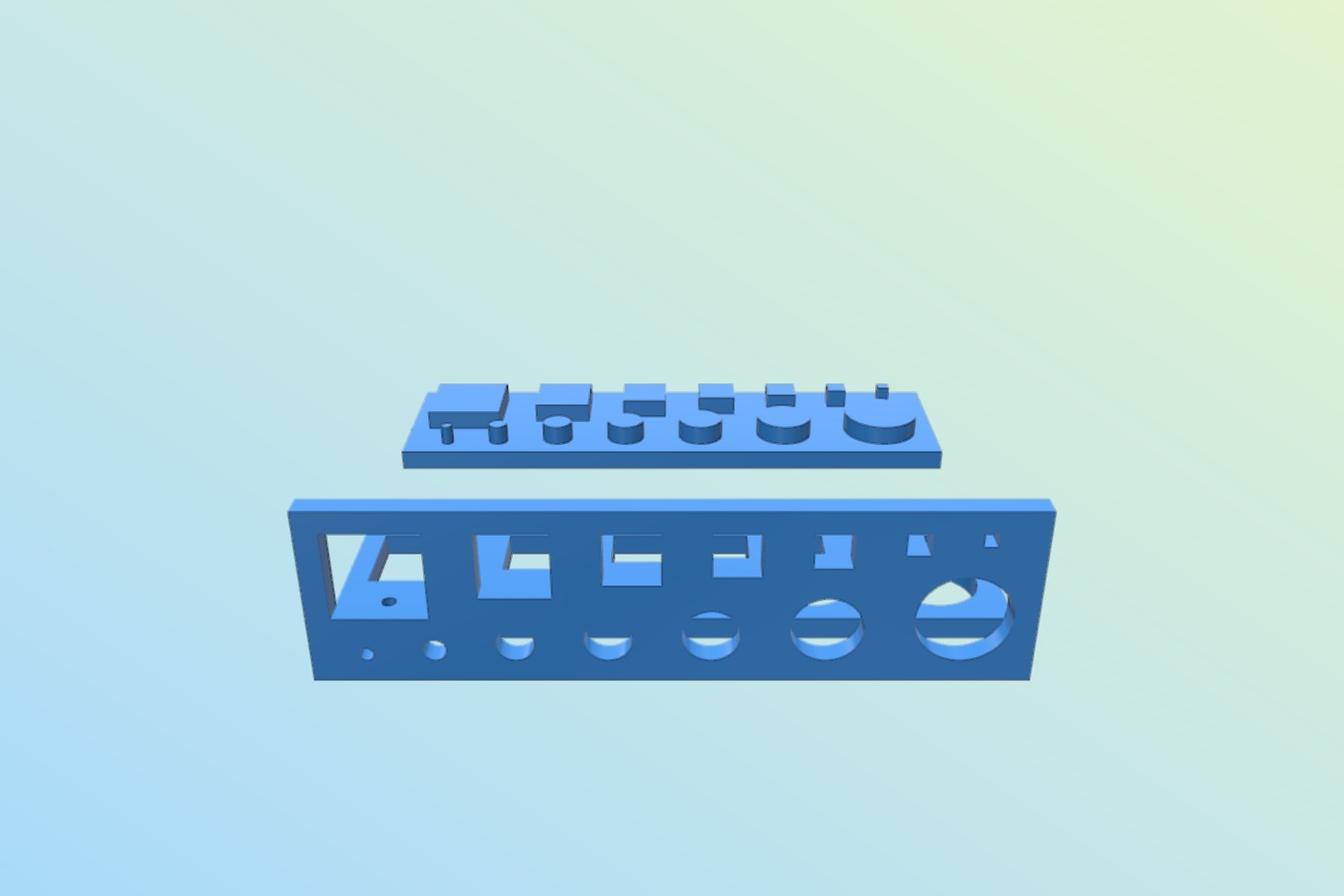 Hole and pocket calibration shapes.
