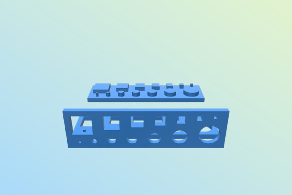 Hole and pocket calibration shapes. | 3d print model