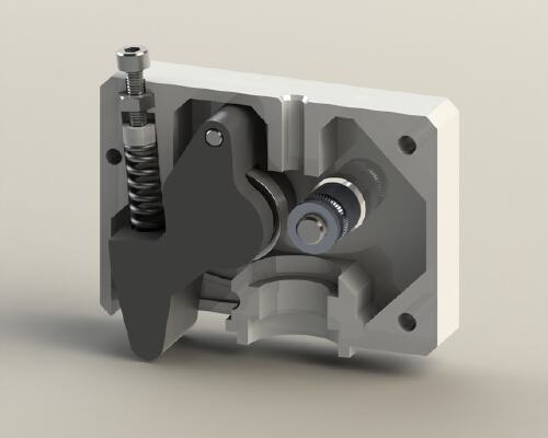 QU-BD OneUp_TwoUp Extruder Body (E3D+Anubis+MK8 Drive Gear) | 3d print model