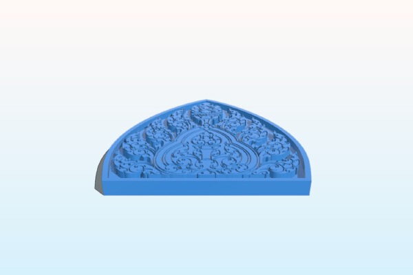 Khmer art (Kbach Khmer) sculpture - Lotus petal | 3d print model