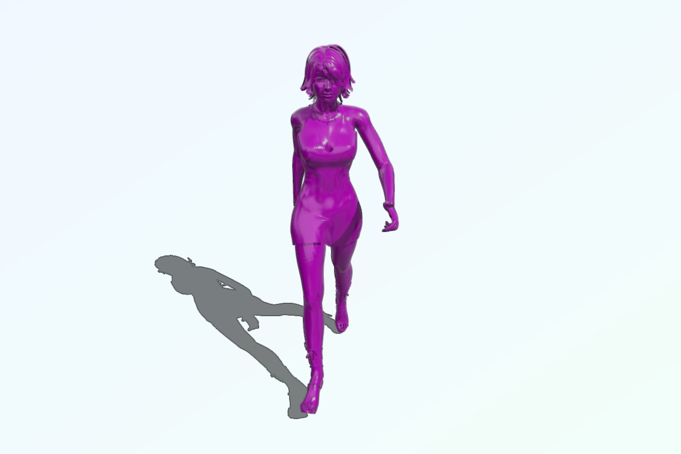 Woman in short dress