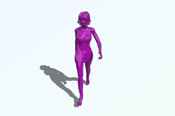 Woman in short dress | 3d print model