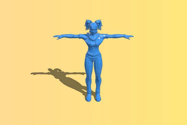 Pretty sports woman | 3d print model
