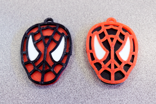 Spider-Man Keychain (Fitted, Multiple Pieces, No Dual Extruder Required) | 3d print model