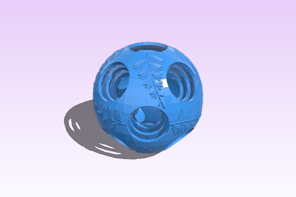 Fidget ball – fern leaf | 3d print model