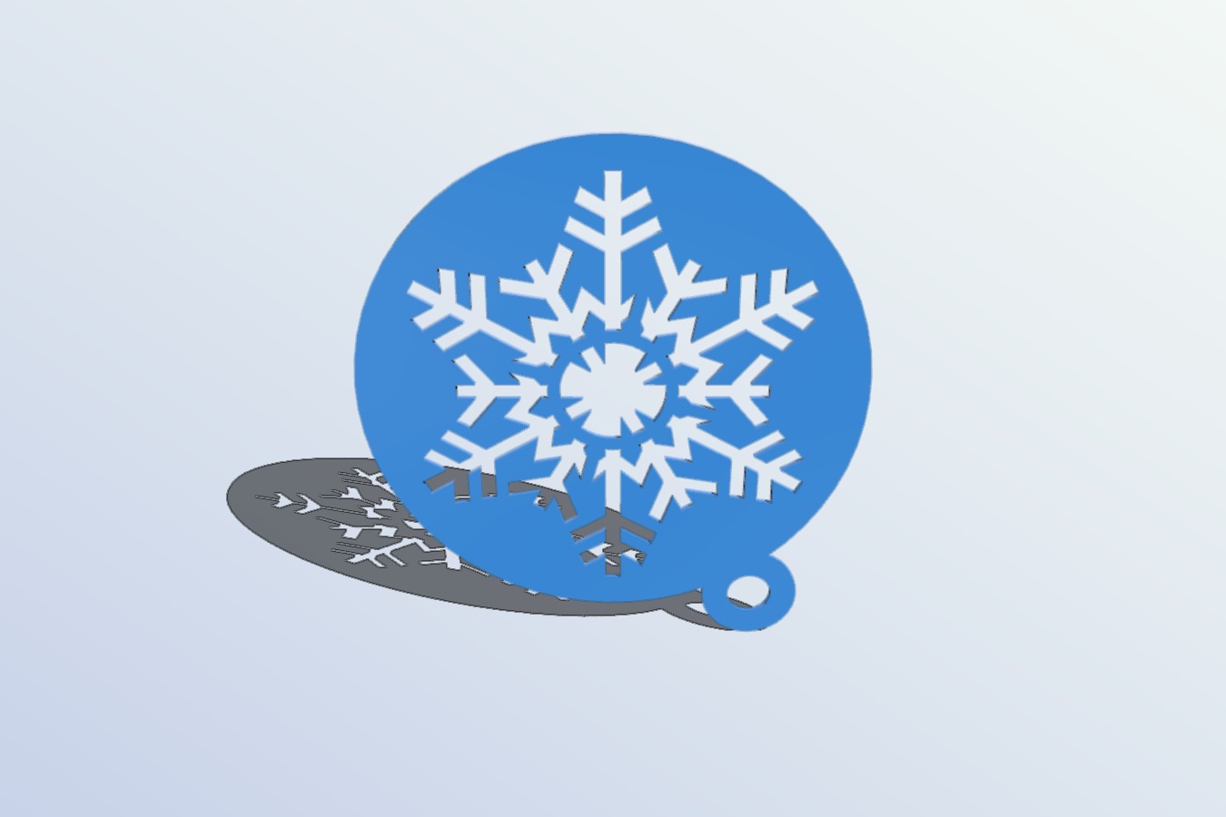 Snowflake coffee stencil
