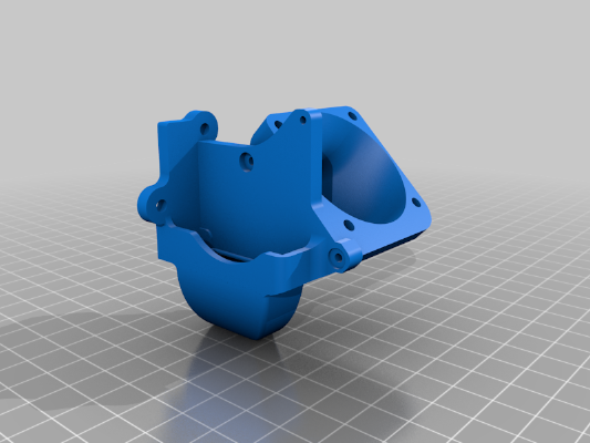 KP3 Custom fan hood with single 4010 blower | 3d print model