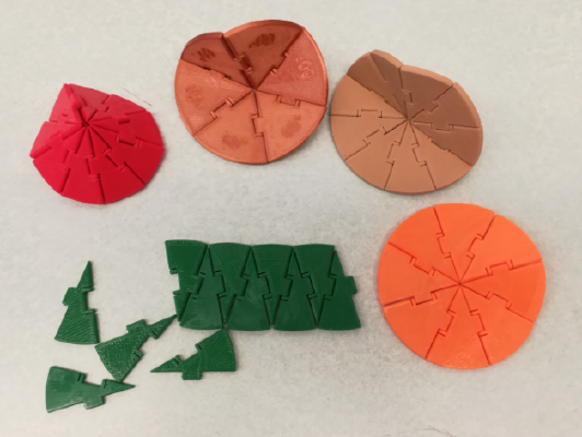 Bend_Break the Circles, Fraction Circles, Circle Models | 3d print model