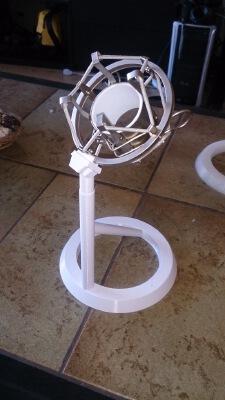 Mic Stand for a Sub Zero Shock Mount (No Supports) | 3d print model