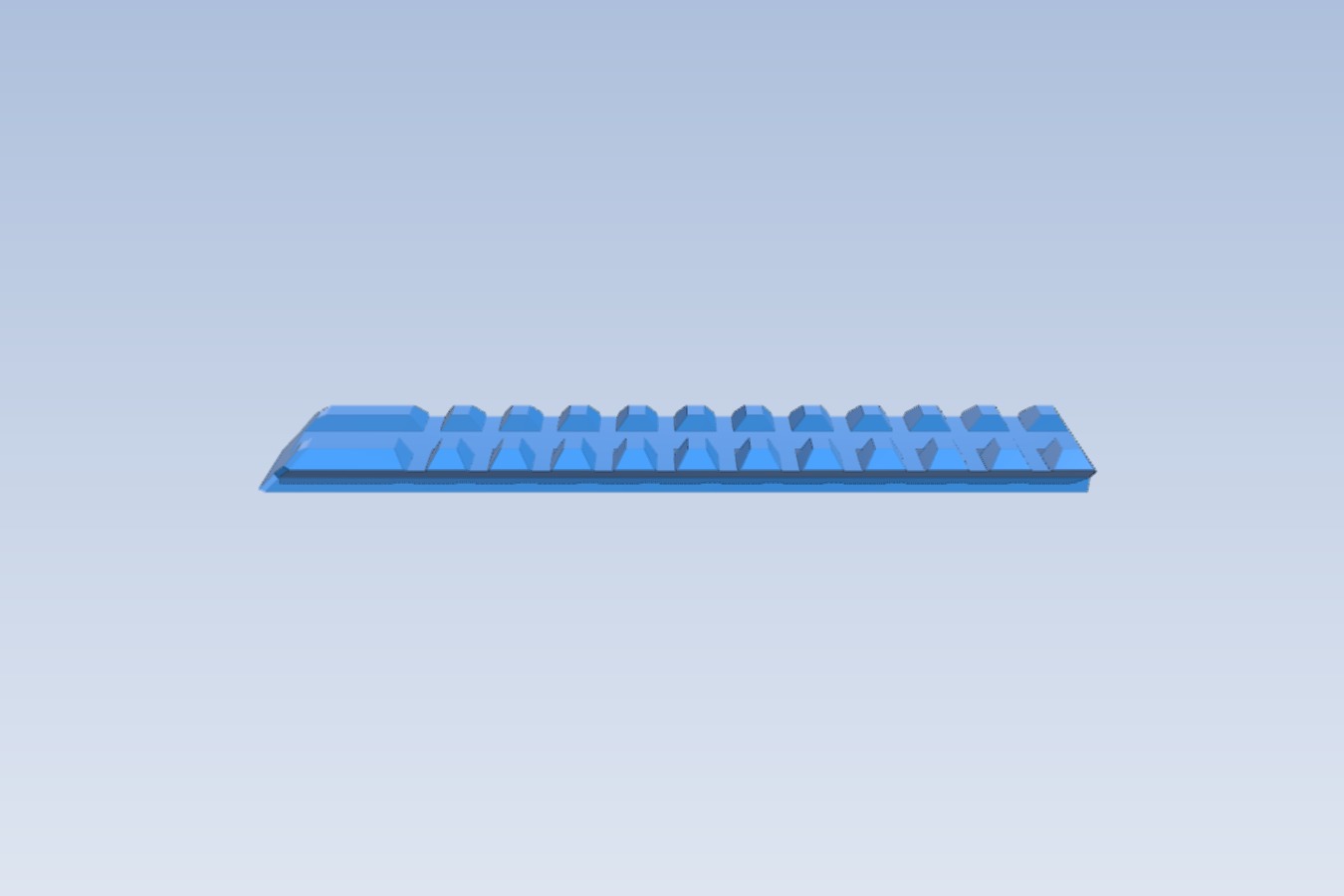 Nerf Stryfe Hulker top rail, split for small printers