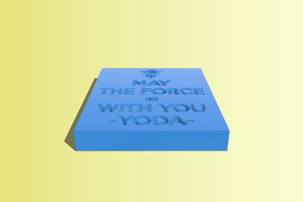 may the force be with you plate | 3d print model