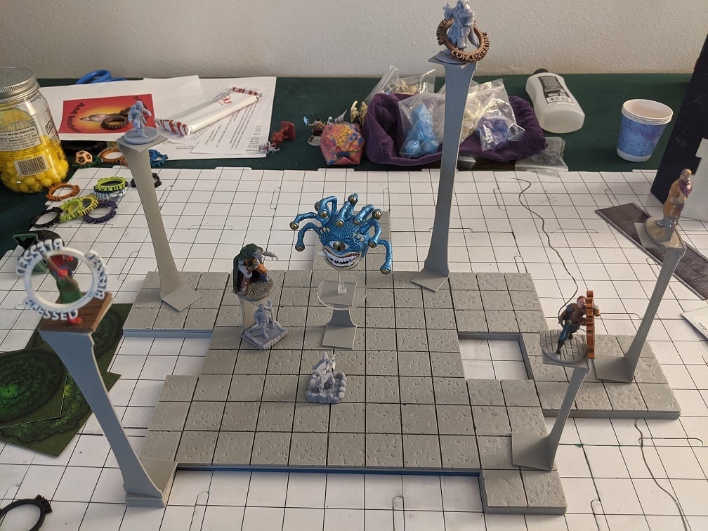 DnD Mini Risers for flying and_or underwater combat Version 2