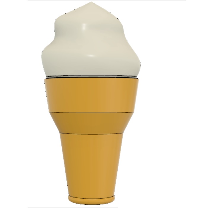 Ice Cream Cone toys 2 parts (ice cream + cone)