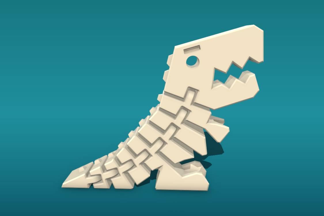 Flexible Dinosaur 3D Print