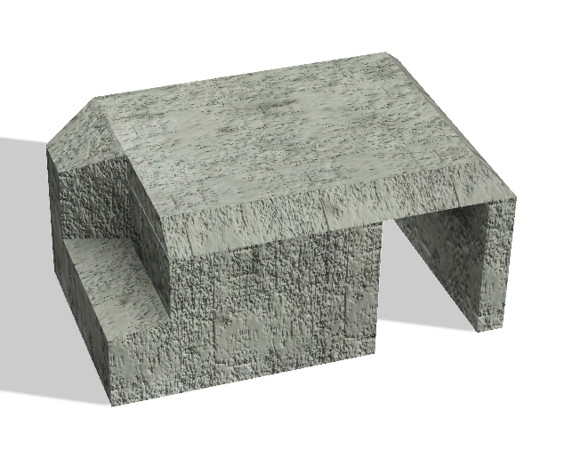 1_72 Casemate type B (Flankeerende beton kazemat type B) Dutch bunker
