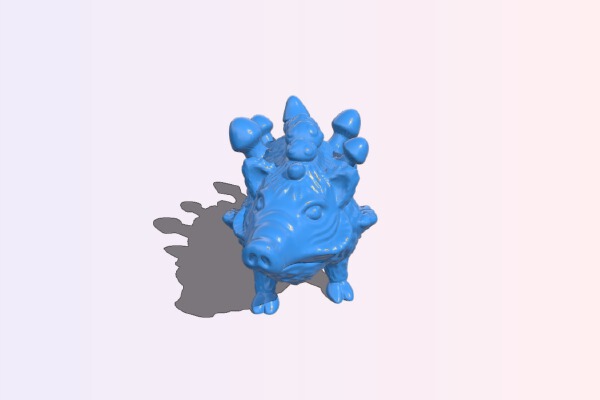 Wild boar and mushrooms | 3d print model