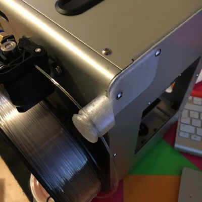 Fabrikator mini v2 filament guide with 4.5 mm BBs | 3d print model