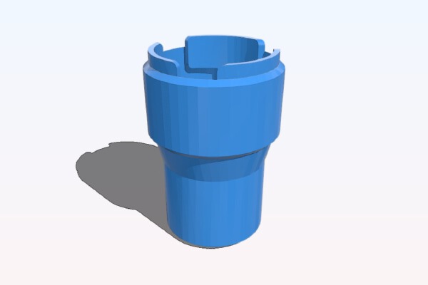 Parametrized Festool locking vacuum hose adapter | 3d print model