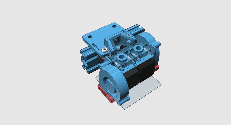 Tevo Tarantula modular x-carriage for e3d dual chimera or dual or single e3d V6 with integrated fan | 3d print model