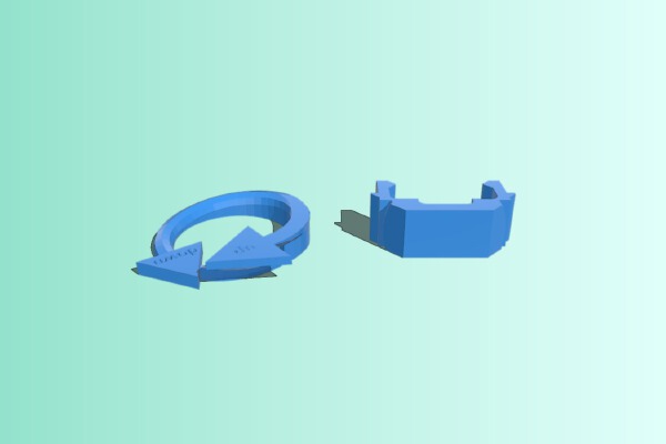 Ender 3 Bed Leveling Knob Direction Guide | 3d print model