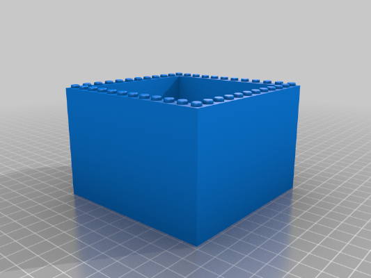 Customizable storage box in clippable brick format (LEGO® compatible) | 3d print model