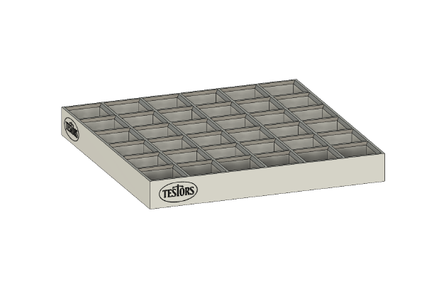 Testors Bottle Paint and Brush Tray Holder 6x6 and 6x5 | 3d print model