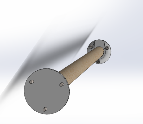 Clothes Rail Broomstick Support Round Rod | 3d print model