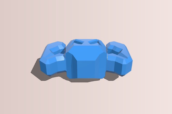 Low-Poly Geodude | 3d print model