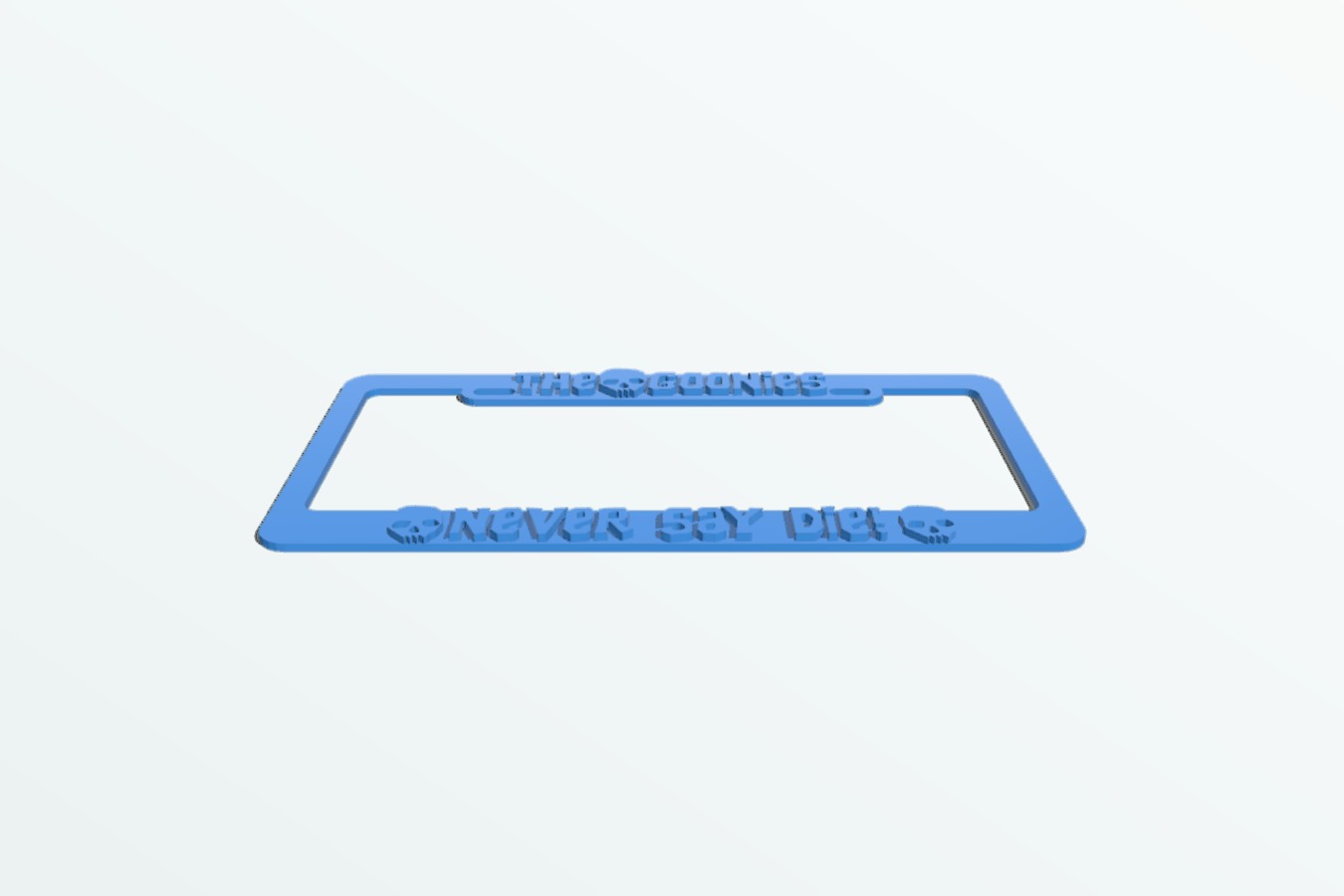The Goonies - Never Say Die!, License Plate Frame