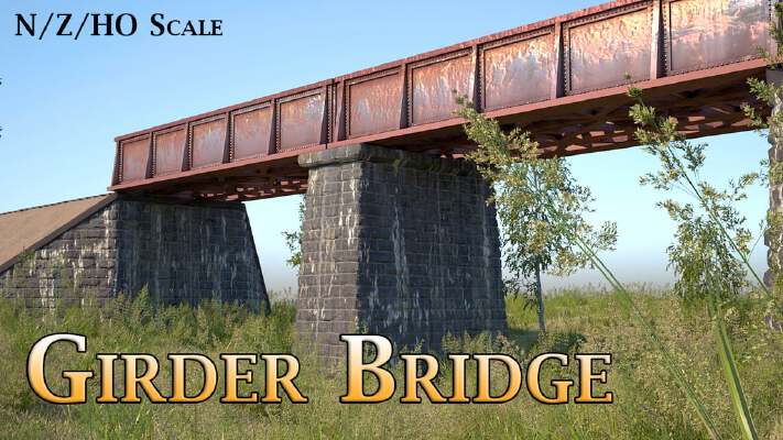 Girder Bridge - Model Railway (N_HO_Z Scale) | 3d print model