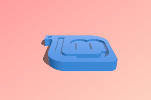 Linux Mint Logo - Keychain | 3d print model