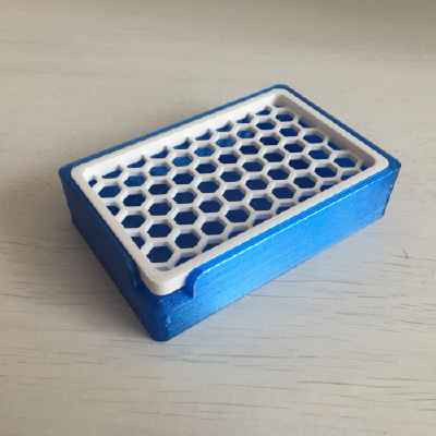 Soap dish with honeycomb top pattern | 3d print model