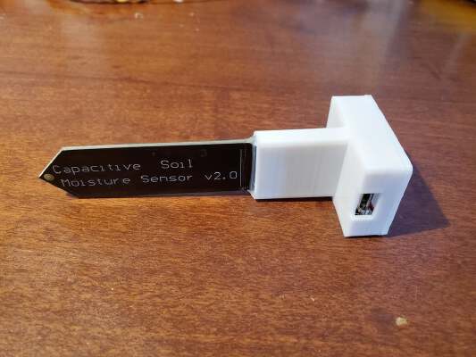Capacitive Soil Moisture Sensor with ESP8266 (no battery) | 3d print model