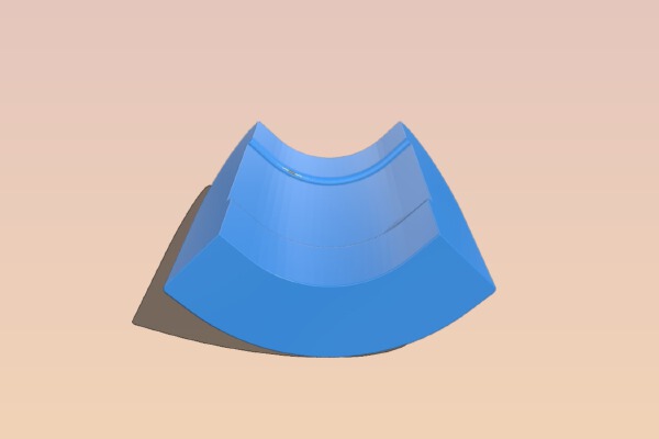 Baseboard trim Streamline Bullnose corner | 3d print model