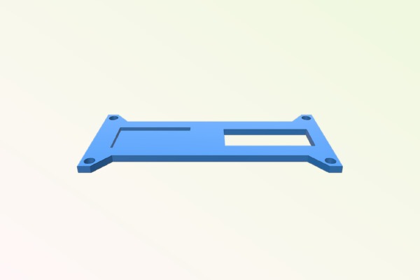Kossel Mini Power Switch with Voltmeter Plate | 3d print model