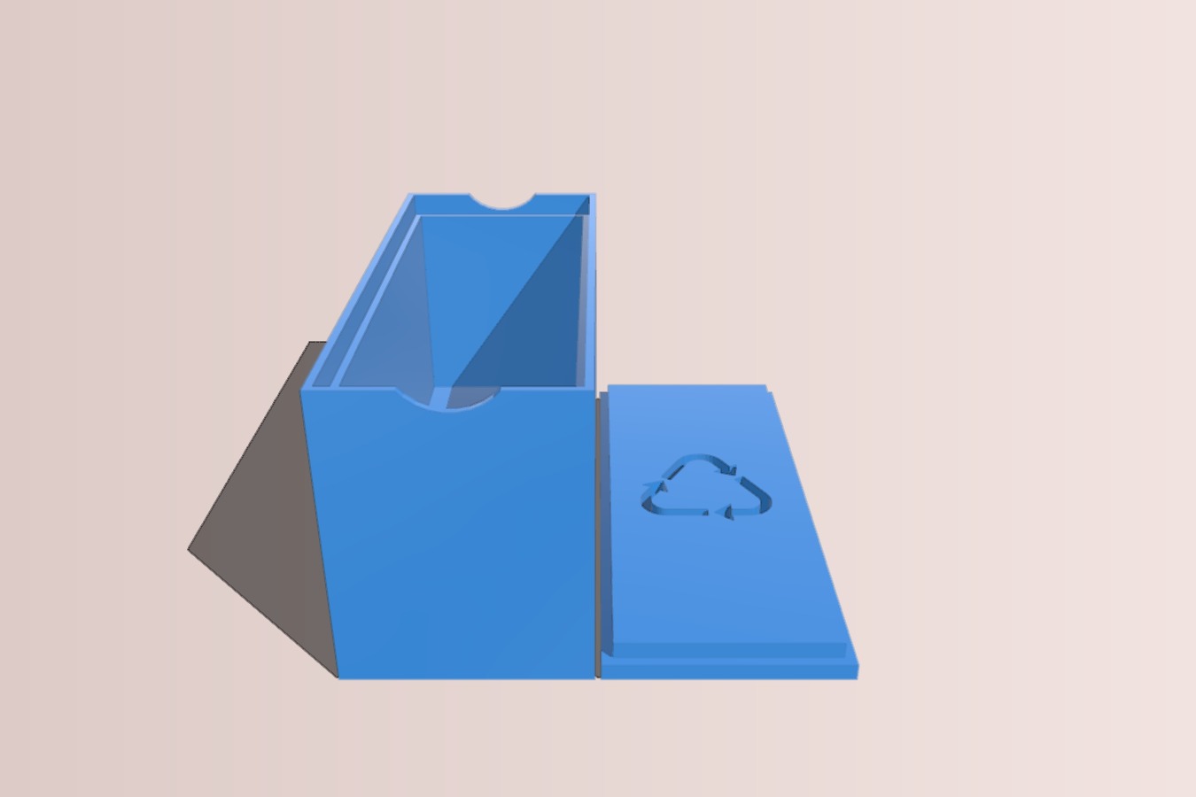 Customizable card box with recycle symbol lid