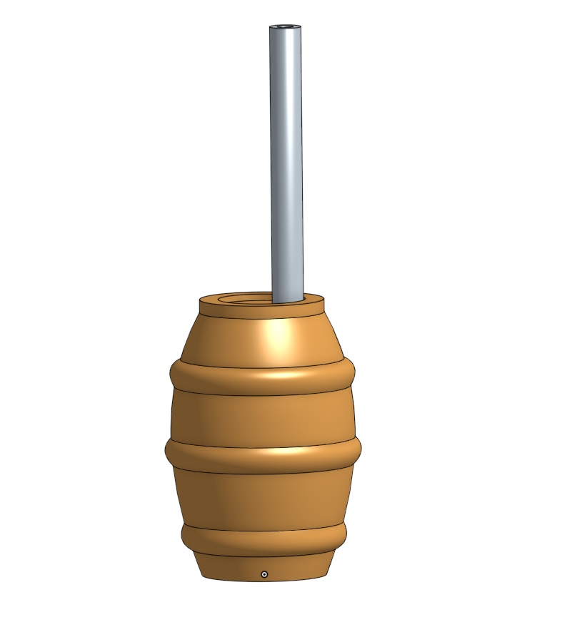 Rain-barrel, scale model 1:87 H0