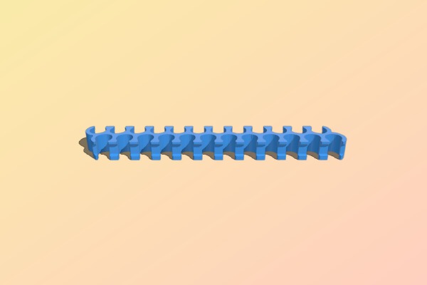 24 Port Ethernet Cable Comb | 3d print model
