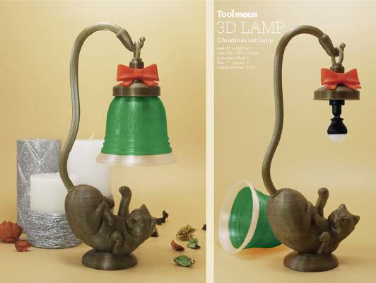 Christmas cat lamp | 3d print model